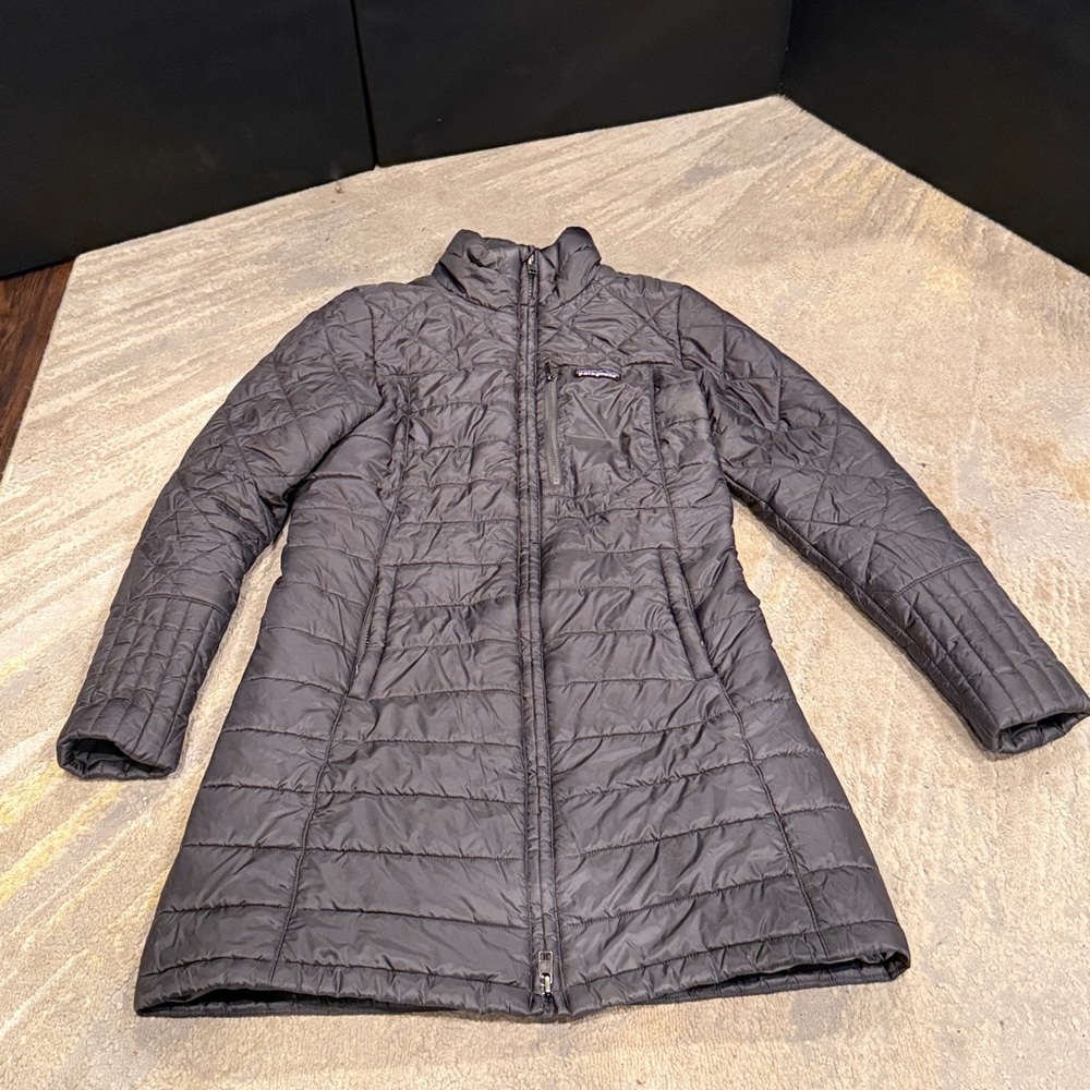 Patagonia Nano Puff packable‎ puffer jacket dark grey size XS Excellent shape